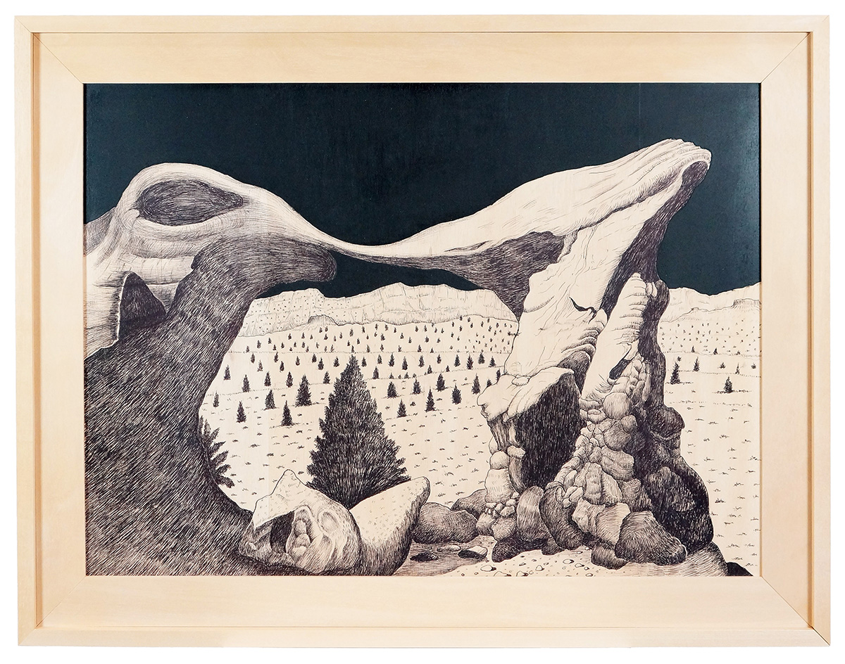 John Buck: Drawings On Wood & Ed Wickland: My Labors on First Thursday Art Walk 