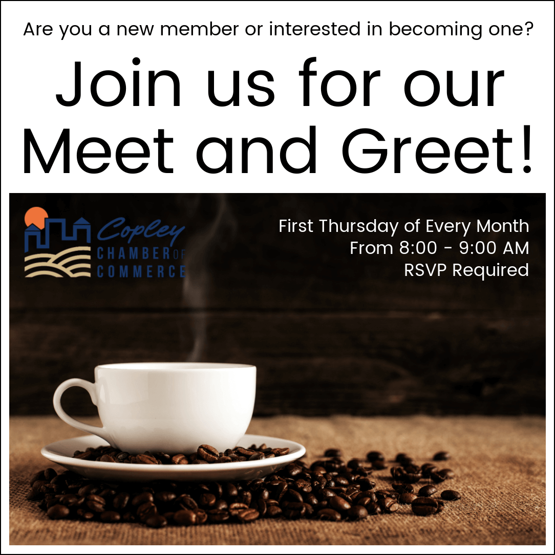 1st Thursdays: Meet and Greet on 2026 Copley Chamber Hosted Events